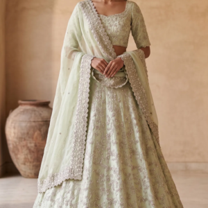 white lehenga